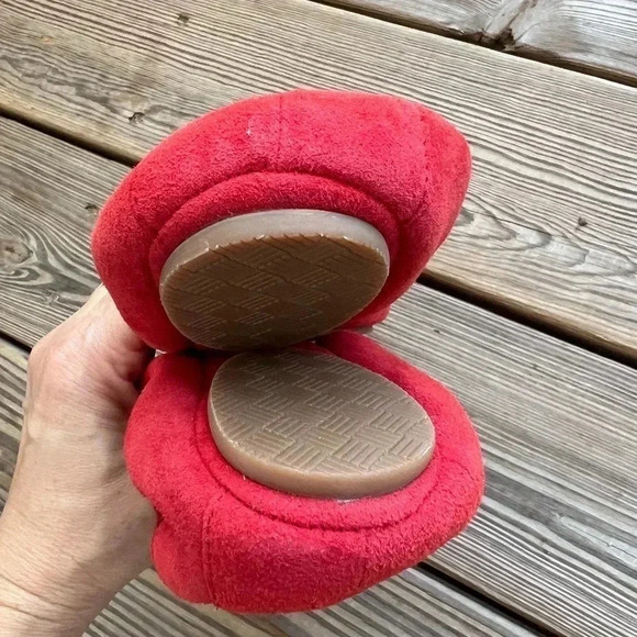 Cole Haan Womens Ballet Flats Shoes Red Leather Slip On Bow Tassel Round Toe 10 - Picture 5 of 9